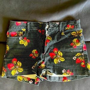 Forever 21 Black Strawberry Shorts